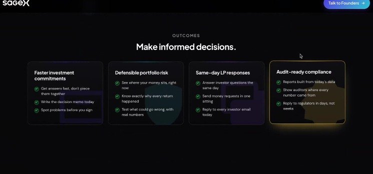 Use cases — outcomes described by SageX.